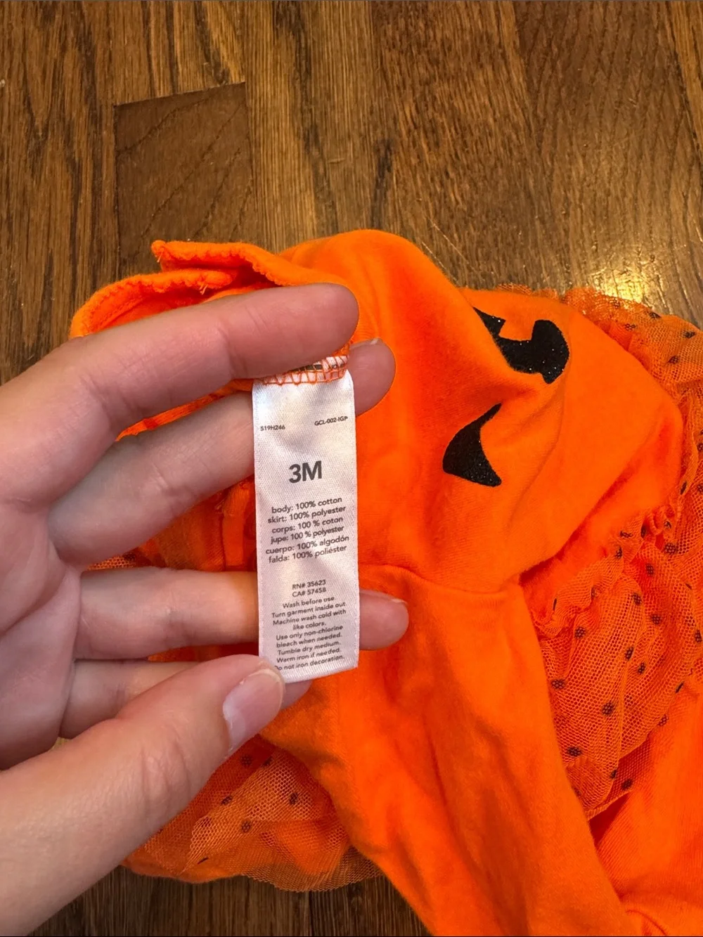 Carter's Orange Pumpkin Tutu One-Piece Costume